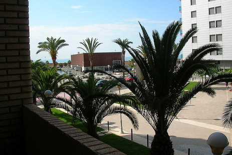 Vues sur le port depuis la terrasse, Appartement Balcón del Mar, Benicarló