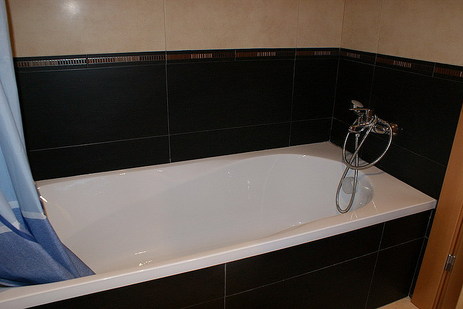 Salle de bains avec baignoire, Appartement Europa, Benicarló